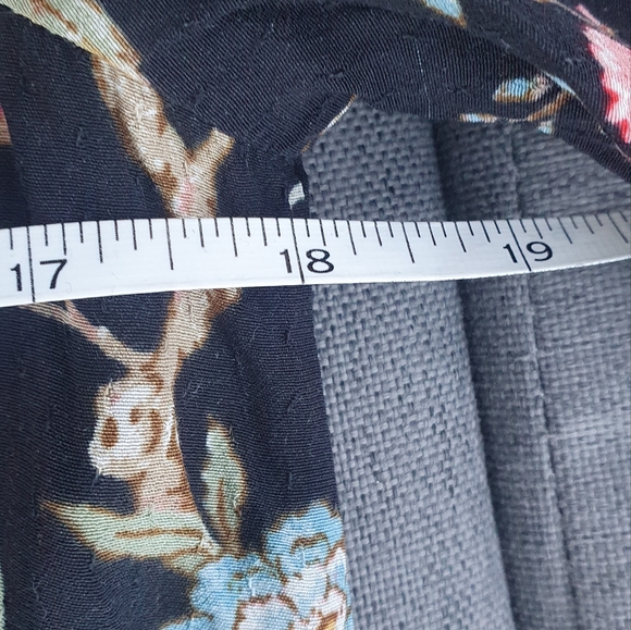 GP & J Baker X H&M Tea Dress Midi Black Flowers Oriental Collab uk10 us6 - Picture 11 of 14